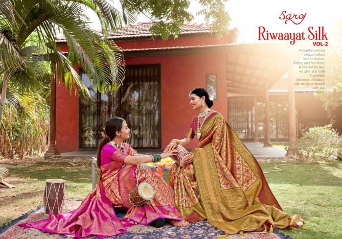 Saroj Riwaayat Silk Vol 2 Designer Silk Sarees Wholesale Shop In Surat
